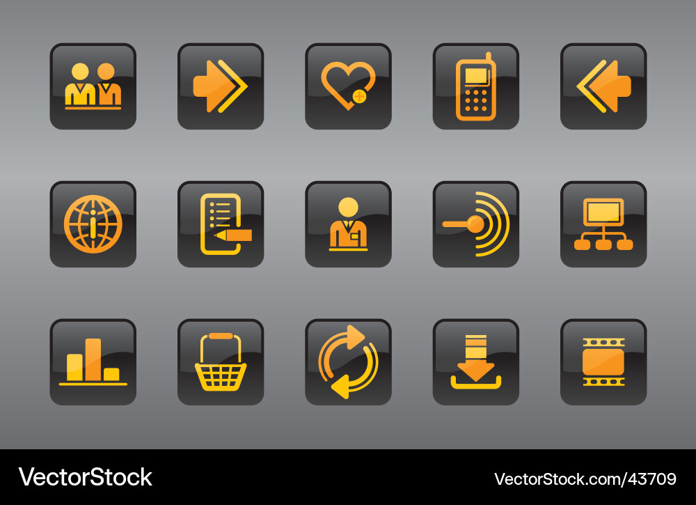Modern Website Icons - Network & Web vector image