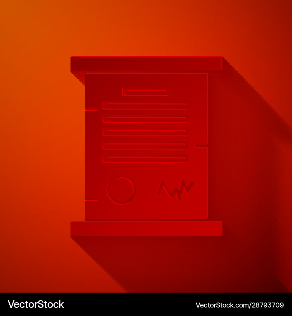 Paper cut decree parchment scroll icon Vector Image