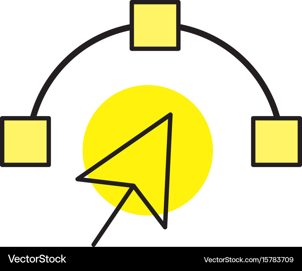 Pfeil-Cursor mit Knoten Design-Bild vektorbild