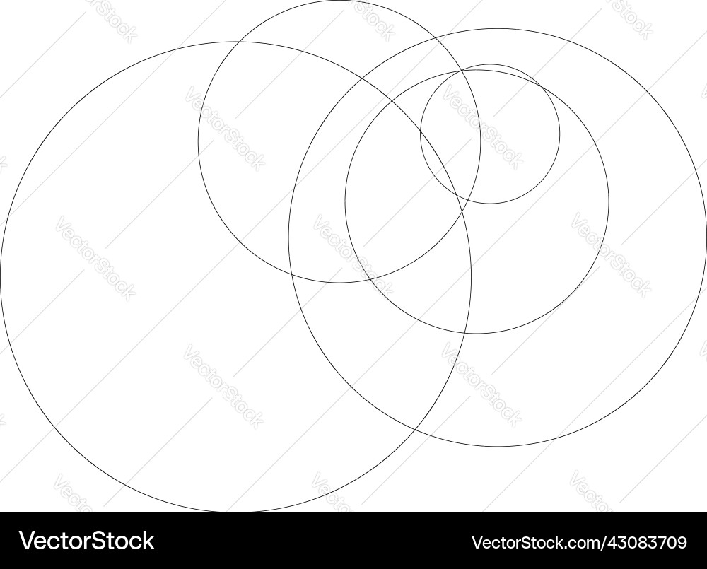 Random overlapping ovals ellipses abstract Random overlapping ovals ellipses abstract Vector Image
