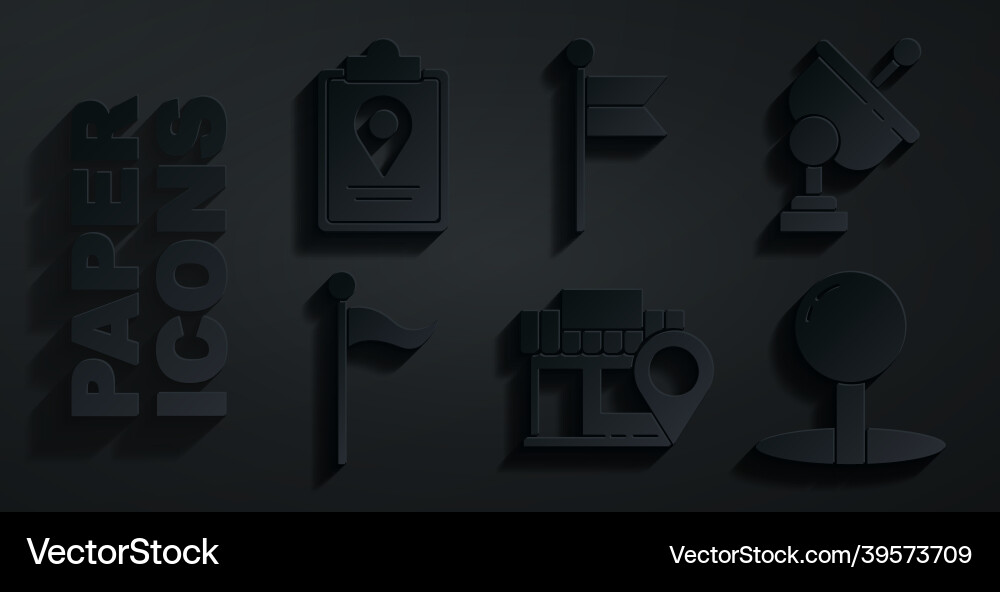 Set location with store radar marker push pin Set location with store radar marker push pin vector image