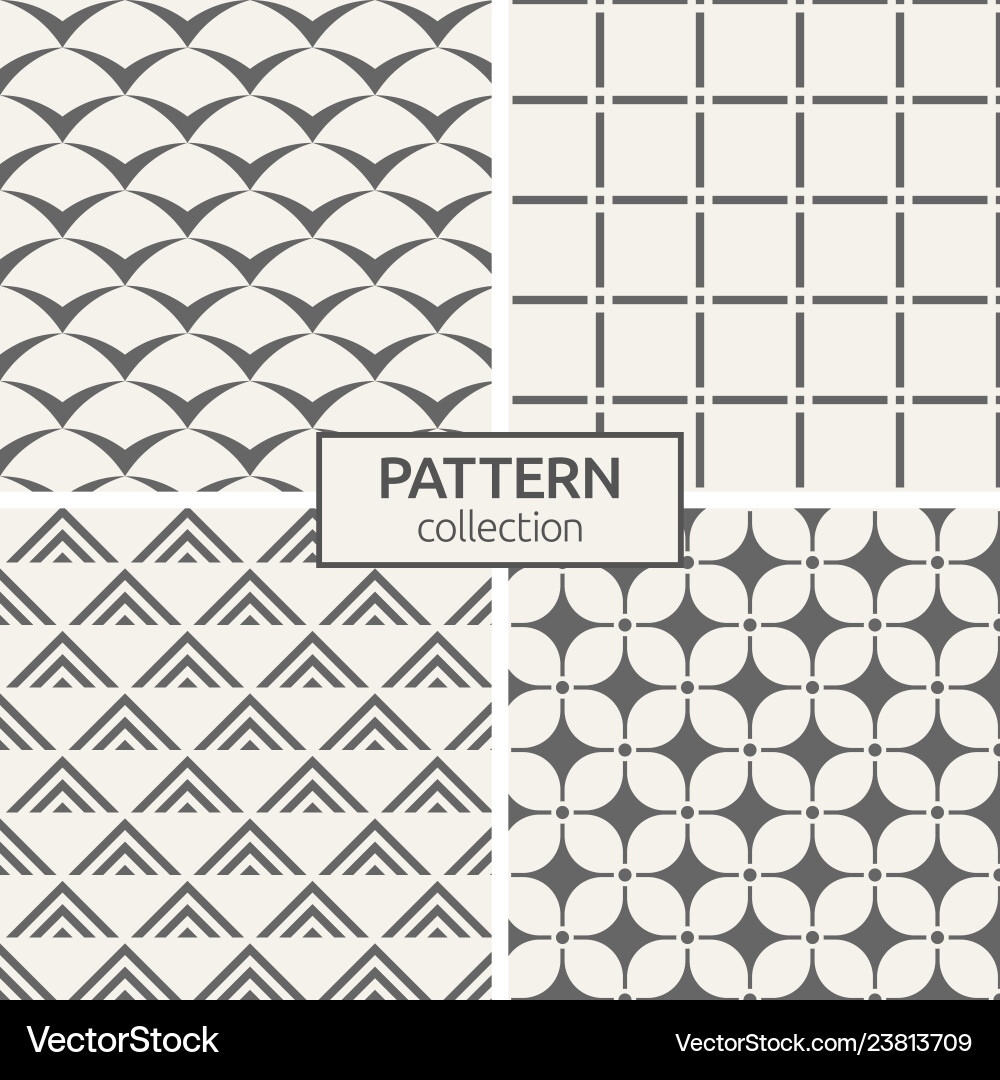 Set of four seamless patterns Set of four seamless patterns vector image