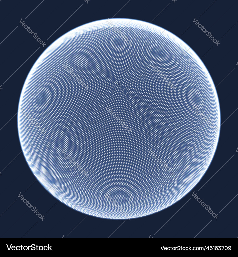 Sphere consisting of points abstract globe grid Sphere consisting of points abstract globe grid vector image
