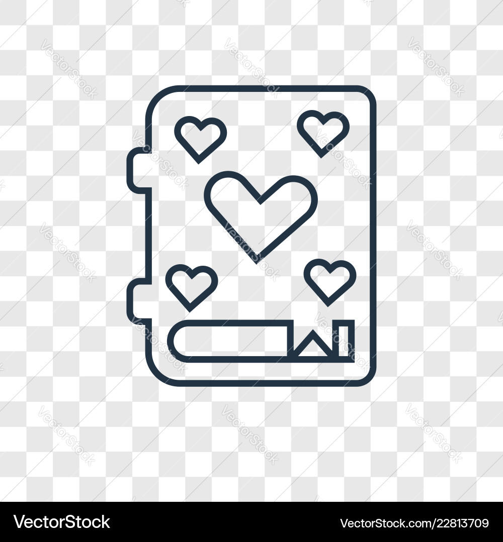 Tale concept linear icon isolated on transparent Tale concept linear icon isolated on transparent Vector Image