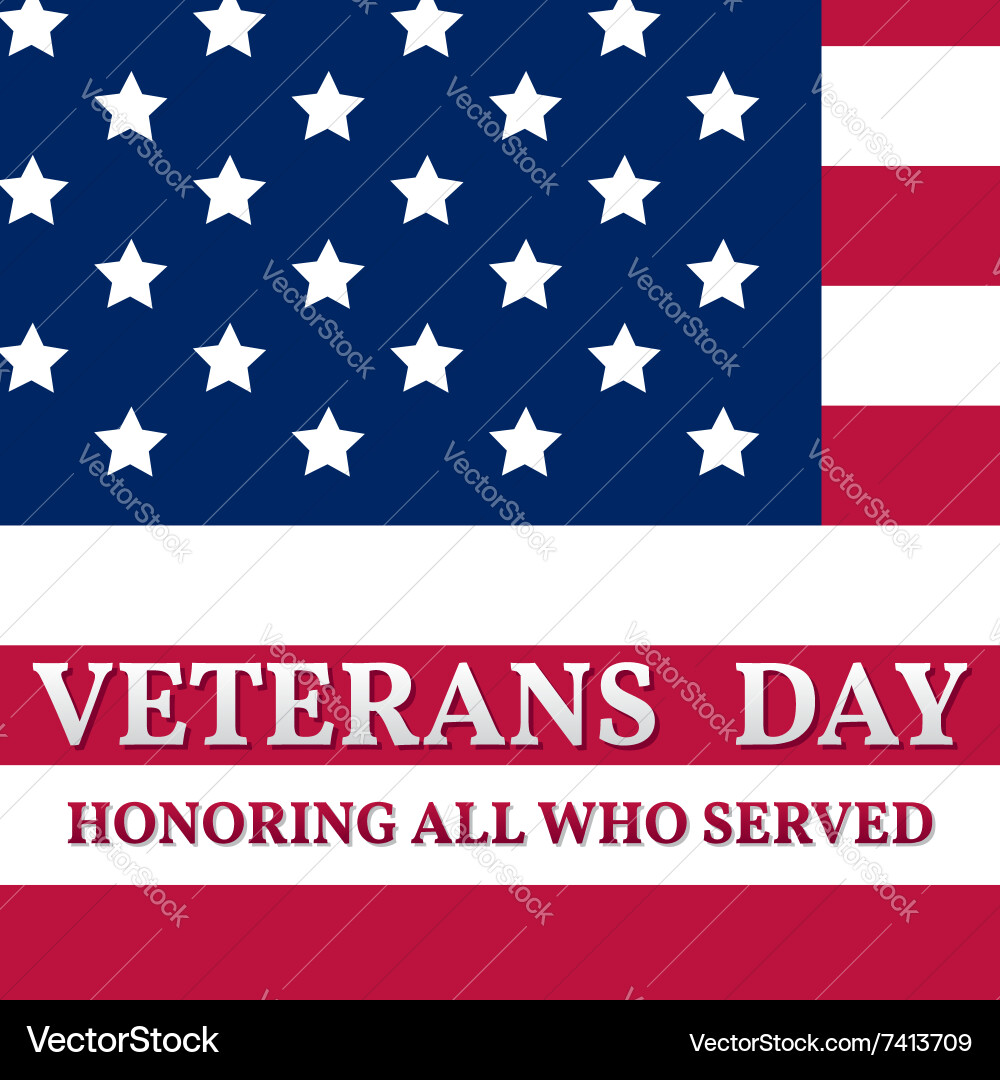 Veterans Day Celebration Vector Image
