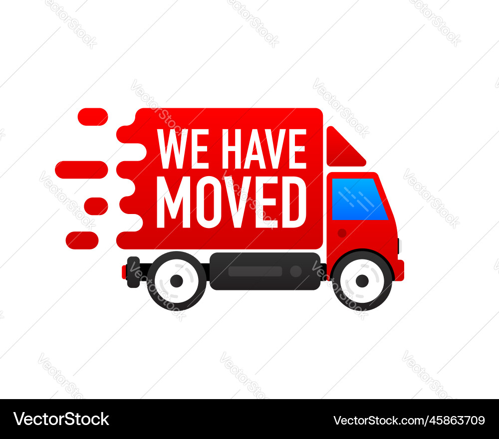 We have moved from one address to another We have moved from one address to another vector image