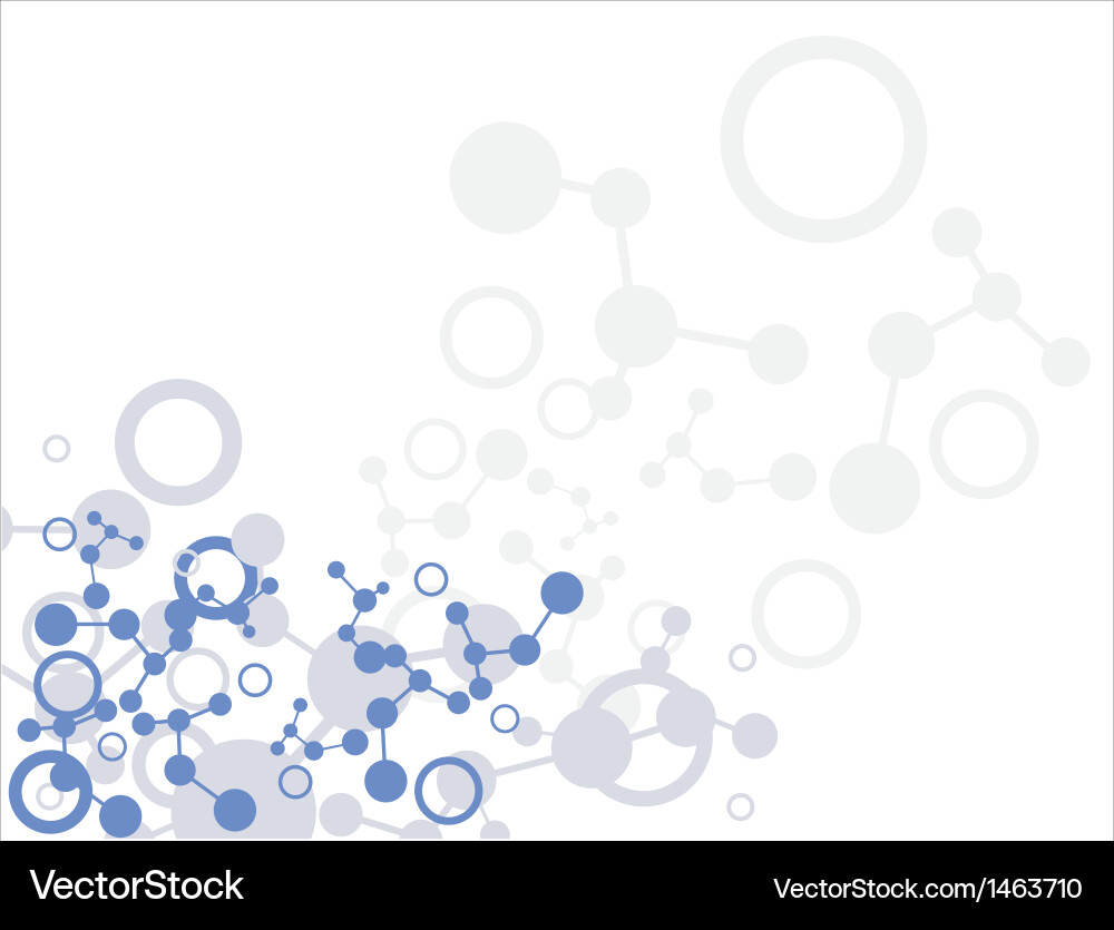 Abstract molecular structure background vector image