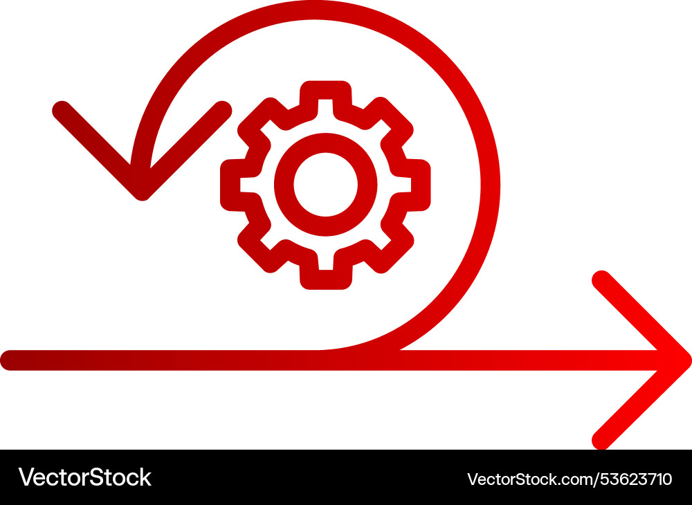 Agile line gradient icon vector image