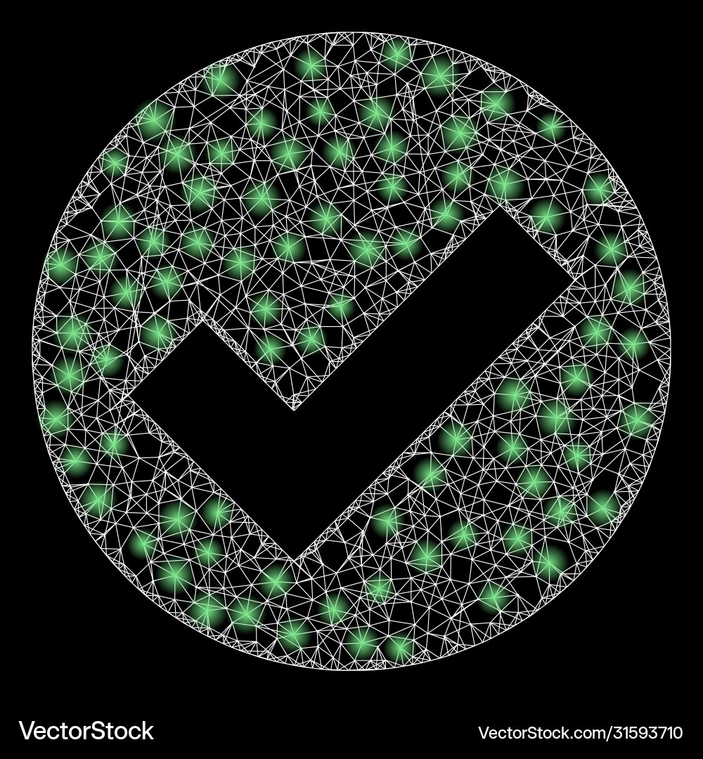 Bright web net valid with light spots Bright web net valid with light spots vector image