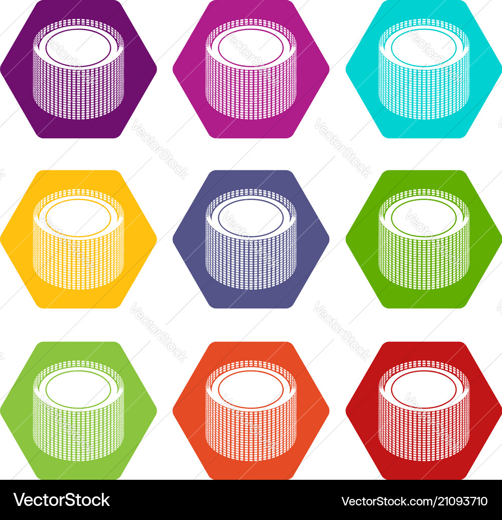 Building roll net icons set 9 Building roll net icons set 9 vector image