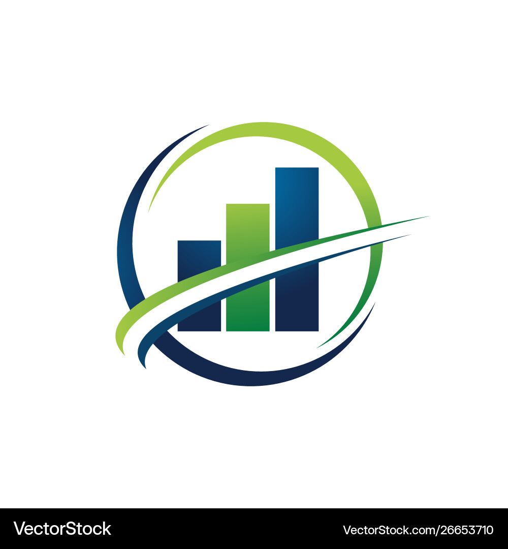 Chart with arrow up an abstract business Vector Image