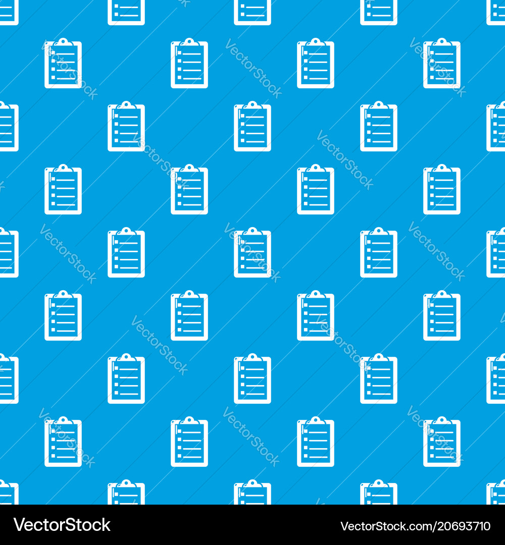 Check list pattern seamless blue Check list pattern seamless blue vector image