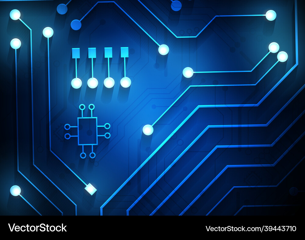 Circuit technology background with hi-tech Circuit technology background with hi-tech vector image