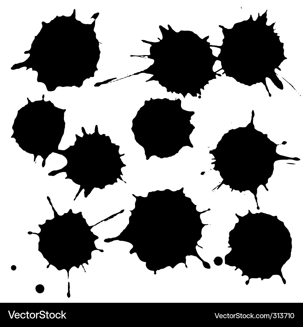Colorful Ink Splatter vector image