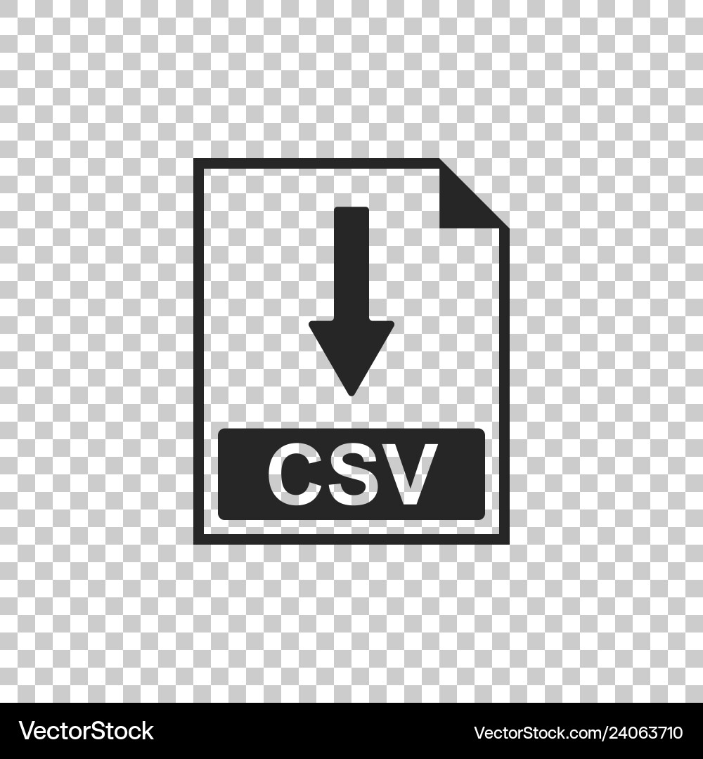 Csv file document icon download button Vector Image