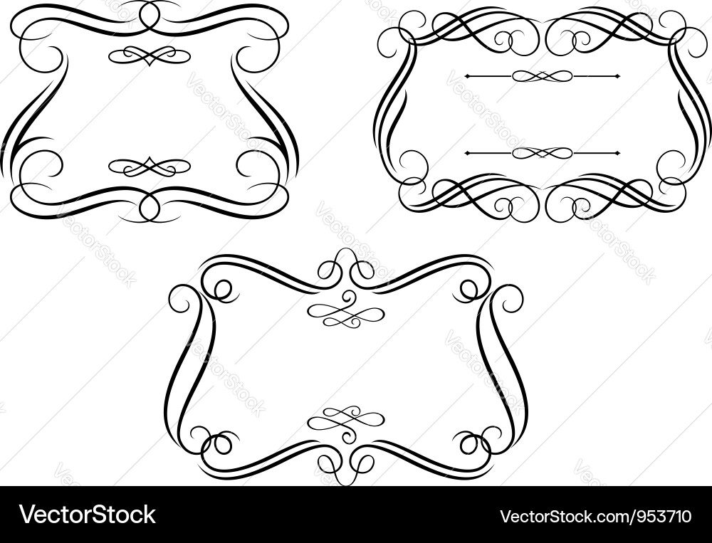 Elegant Scroll Borders Vector Image