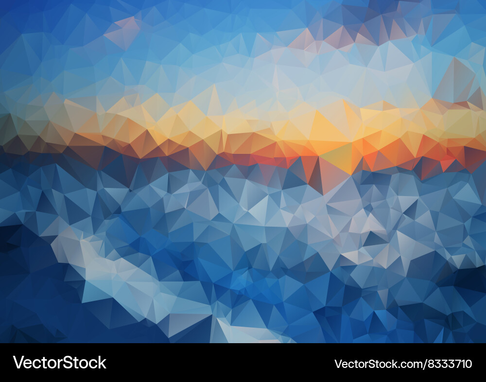 Geometric Triangular Mosaic Vector Image