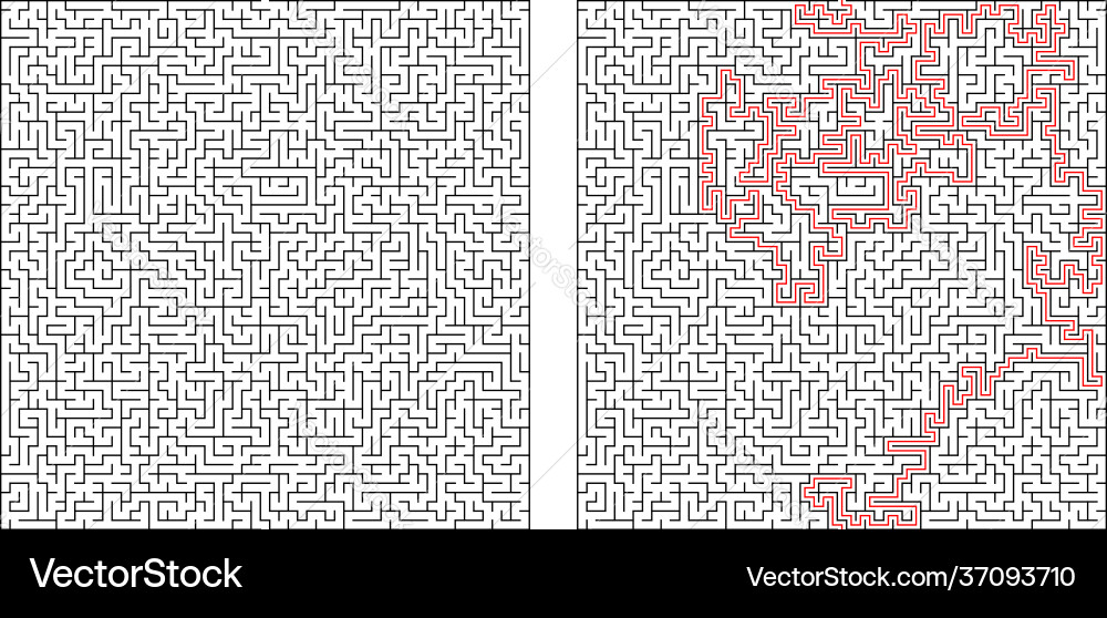 Maze labyrinth puzzle game riddle brain-teaser Maze labyrinth puzzle game riddle brain-teaser Vector Image