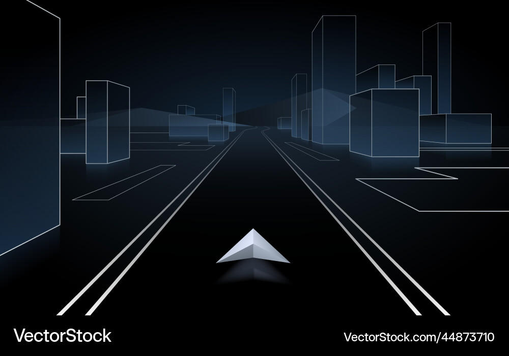 Navigation Map - Black Style Background vector image