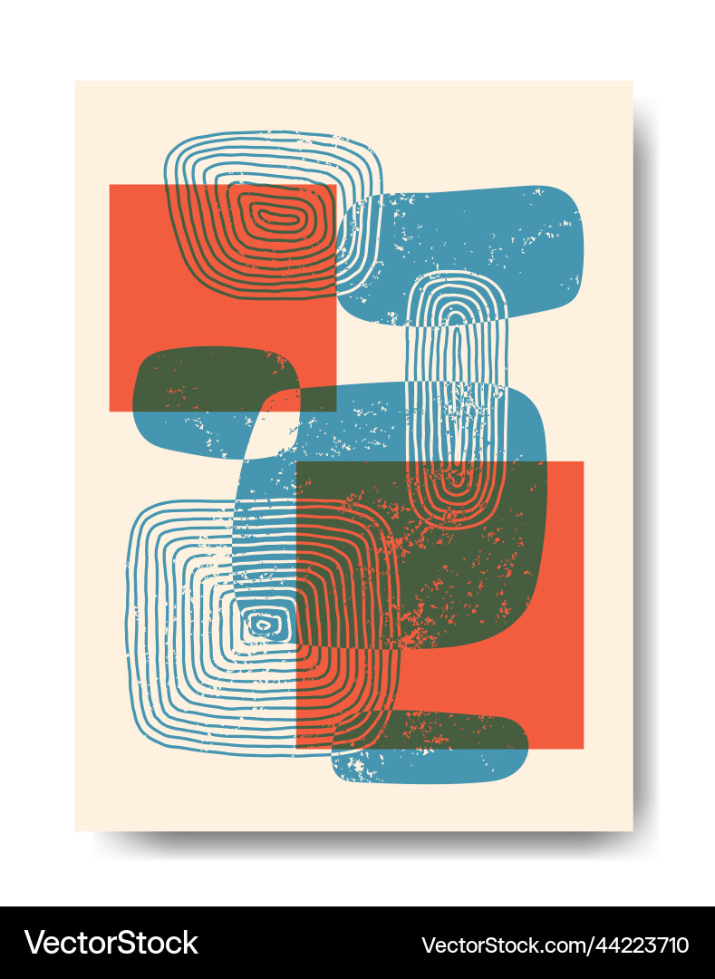 Poster with abstract geometric patterns Poster with abstract geometric patterns vector image