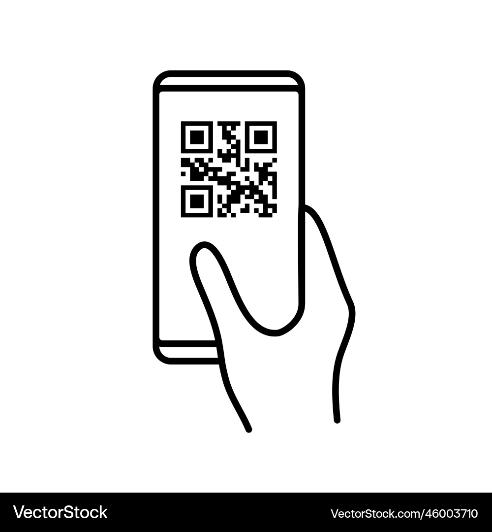 QR Code Scan Smartphone Pay App vector image
