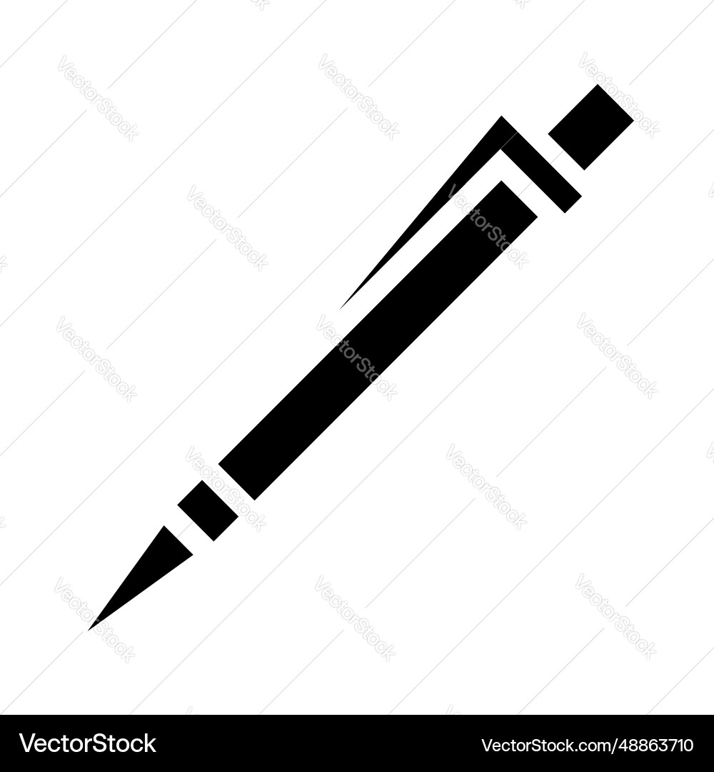 Schwarzer Mechanischer Stift Icon Vektorbild