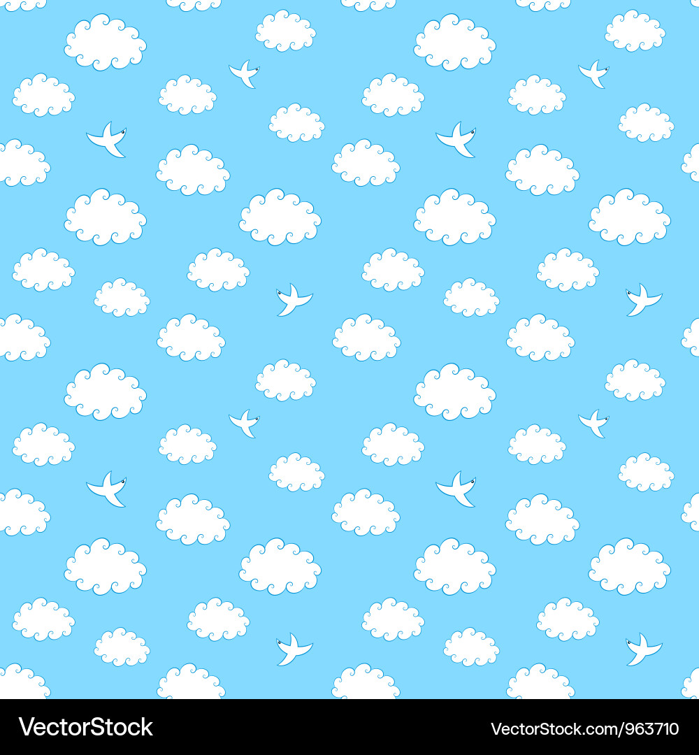 Sky seamless pattern vector image