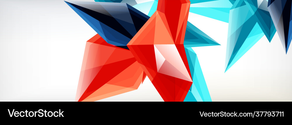 3d triangles and pyramids abstract Vector Image