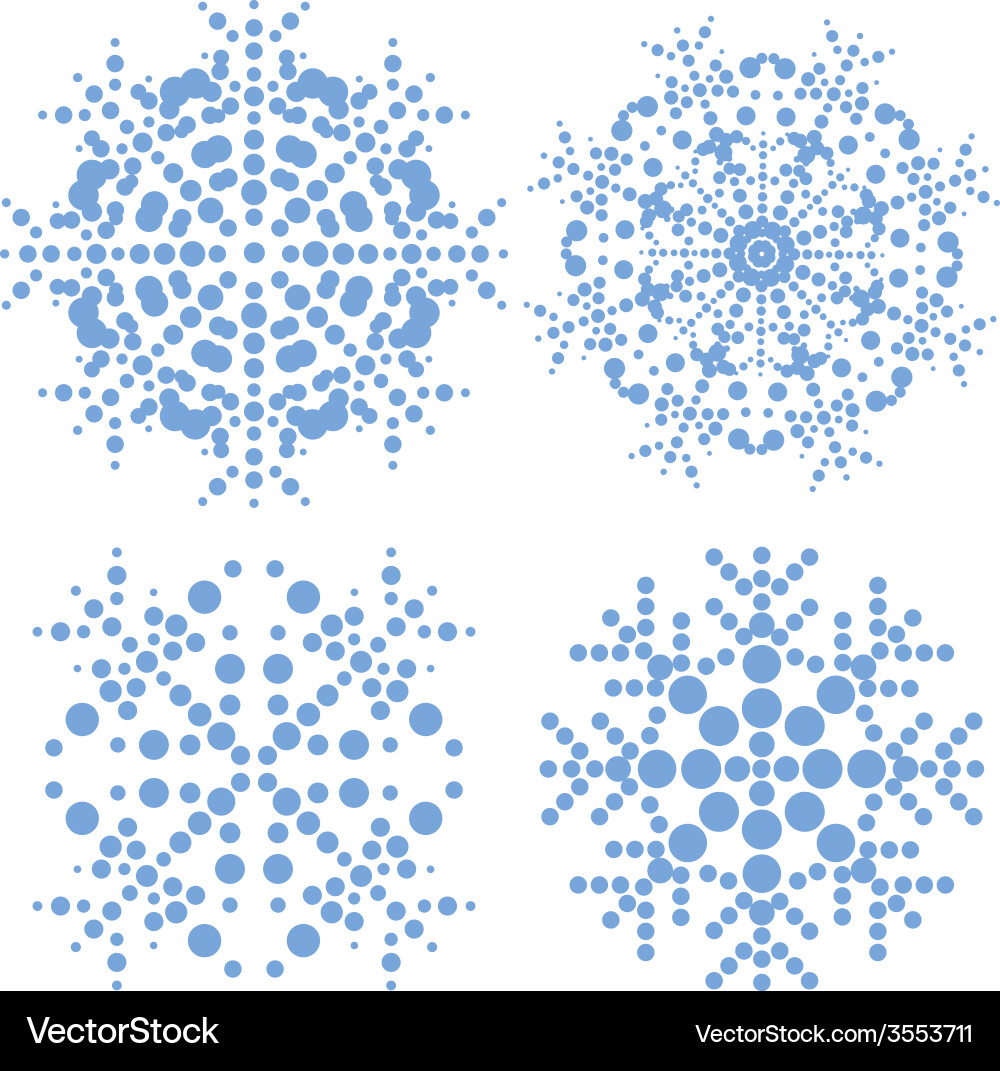 Abstract Snowflake Pattern Vector Image