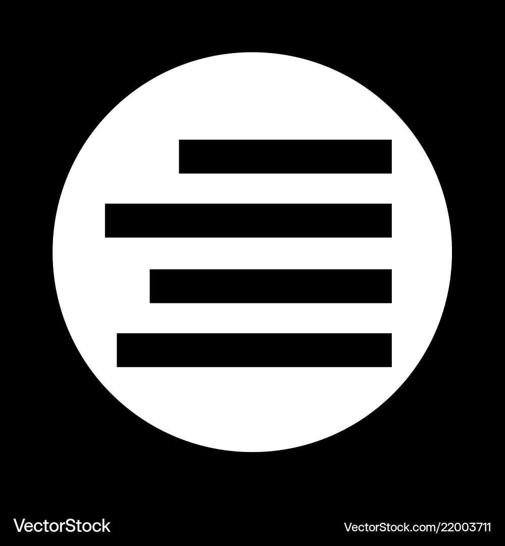 Align text icon vector image