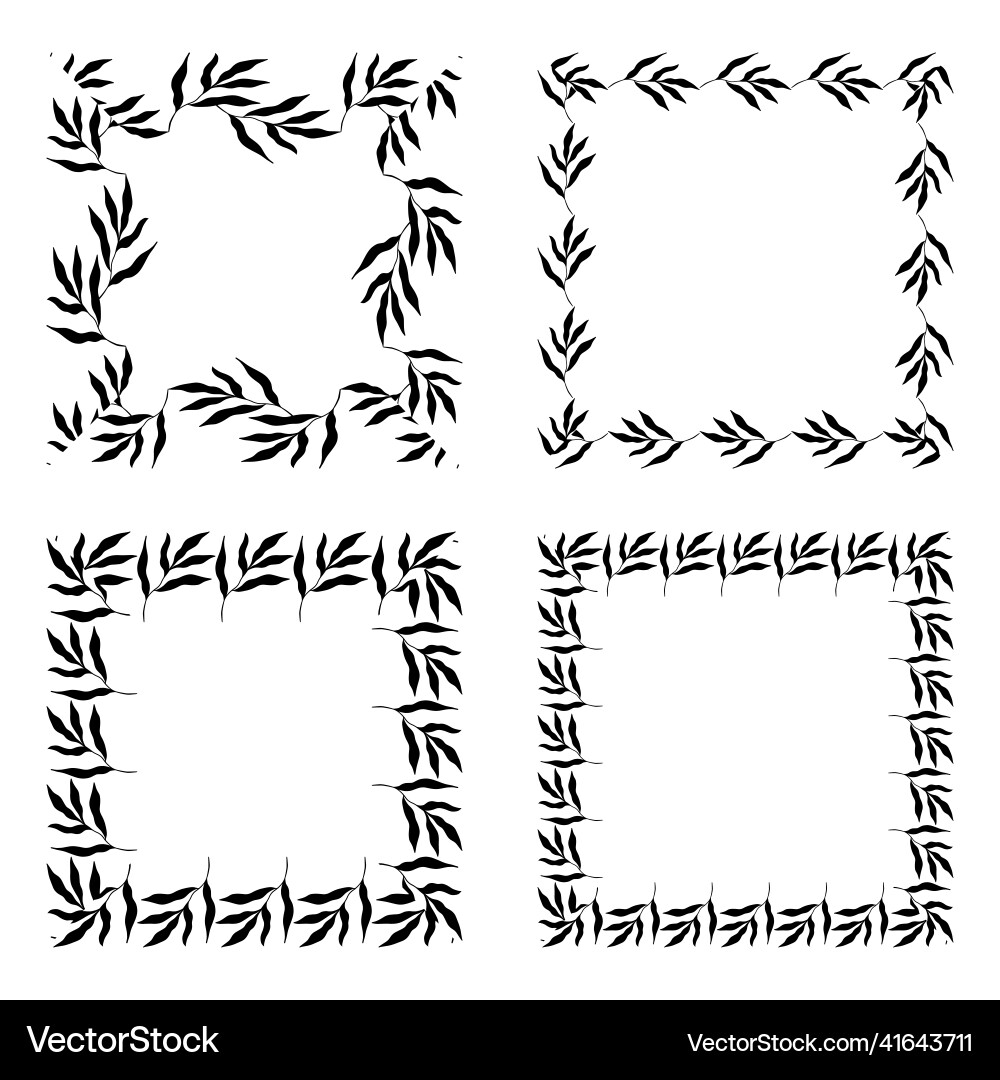 Big set of various botanical frames Big set of various botanical frames vector image