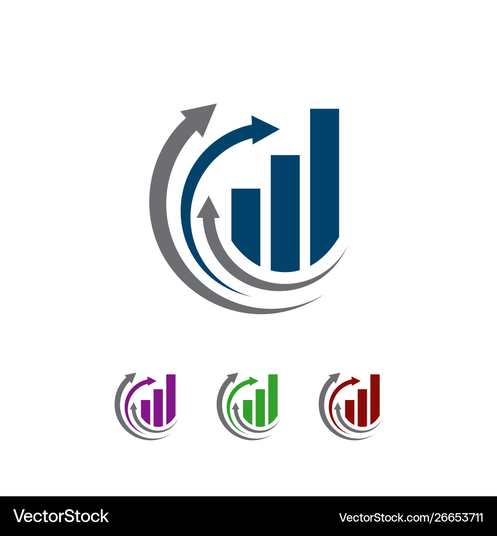 Chart with arrow up an abstract business Vector Image
