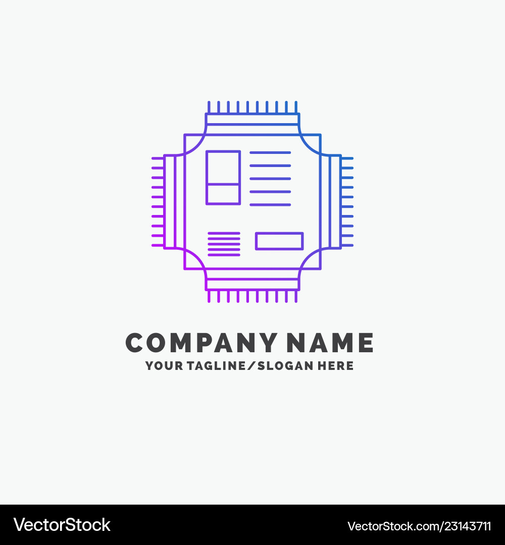 Chip cpu microchip processor technology purple Chip cpu microchip processor technology purple vector image