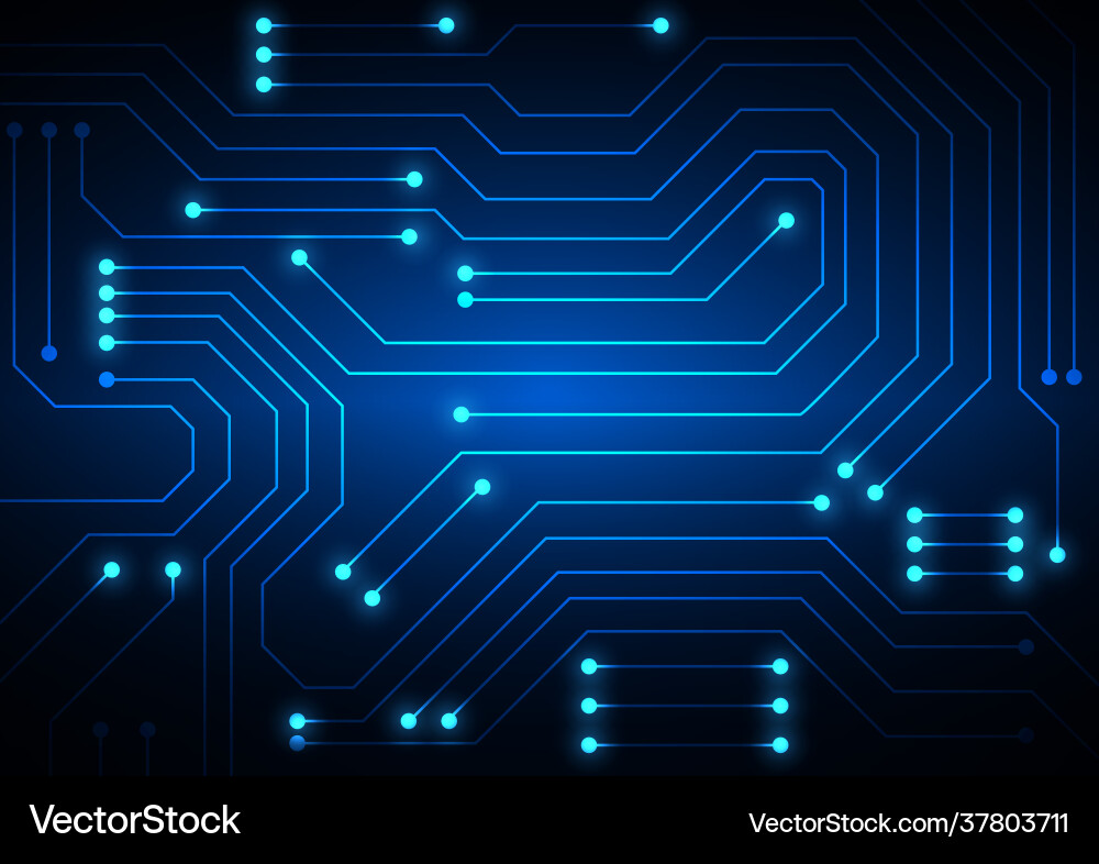 Circuit technology background with hi-tech Circuit technology background with hi-tech vector image
