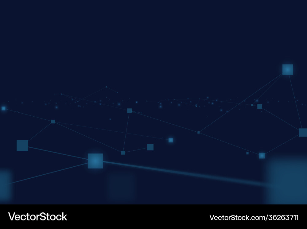 Connected Dots & Lines - Cyber Network Vector Image