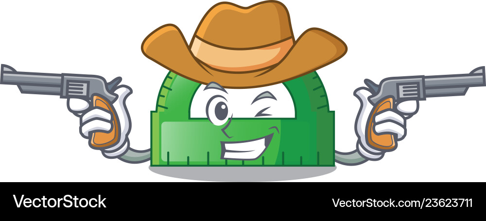 Cowboy protactor in on the character shape Cowboy protactor in on the character shape vector image