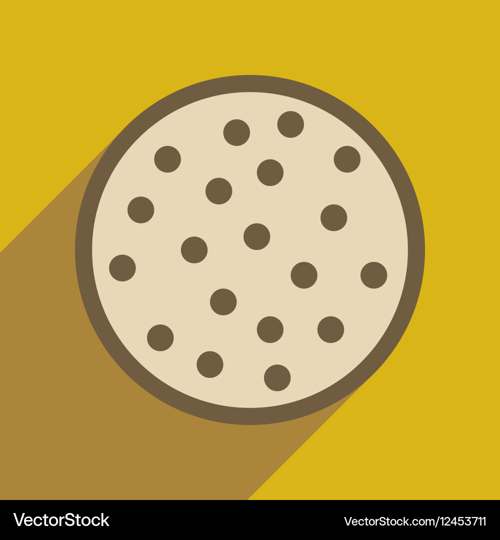 Flat web icon with long shadow cookie vector image