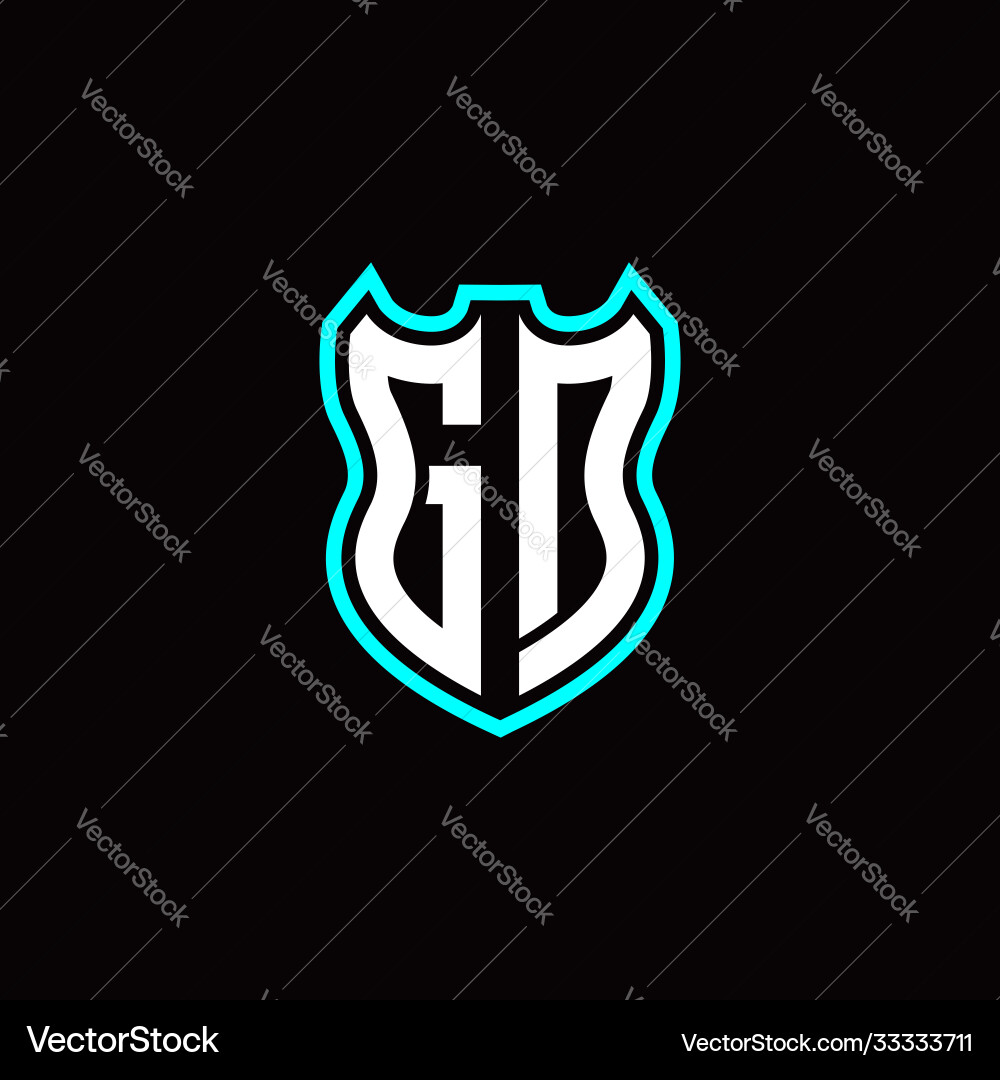 G d initial logo design with shield shape G d initial logo design with shield shape Vector Image