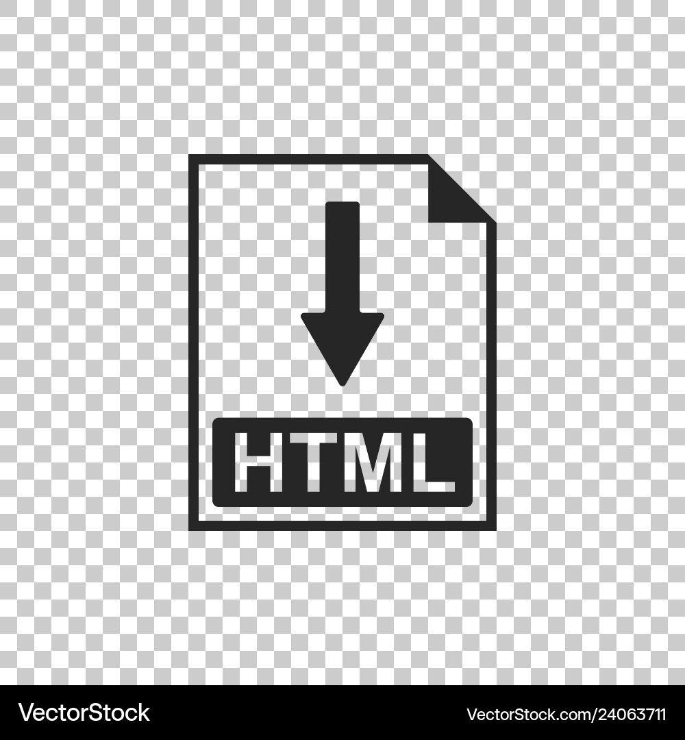 Html file document icon download button Html file document icon download button vector image