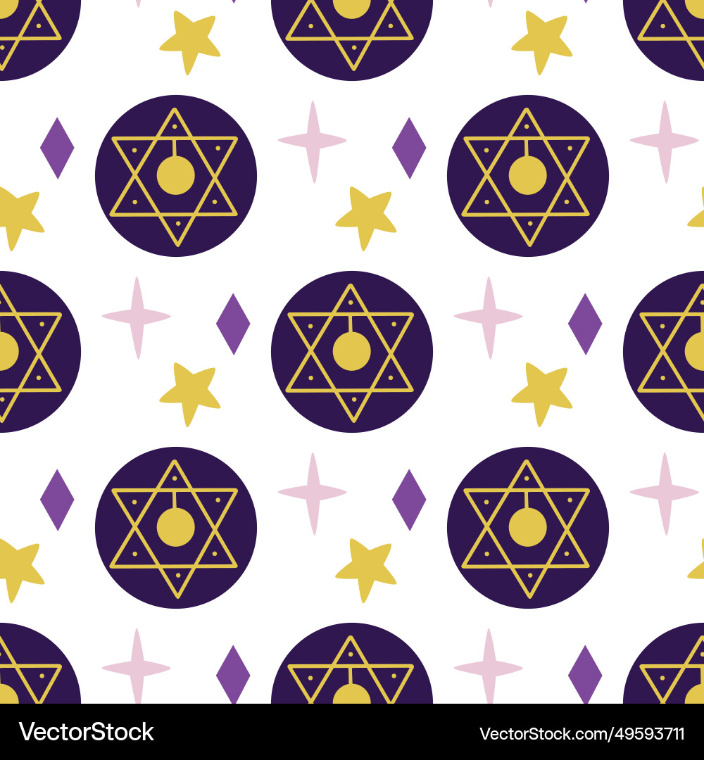 Magic esoteric symbol seamless pattern hexagonal Magic esoteric symbol seamless pattern hexagonal vector image
