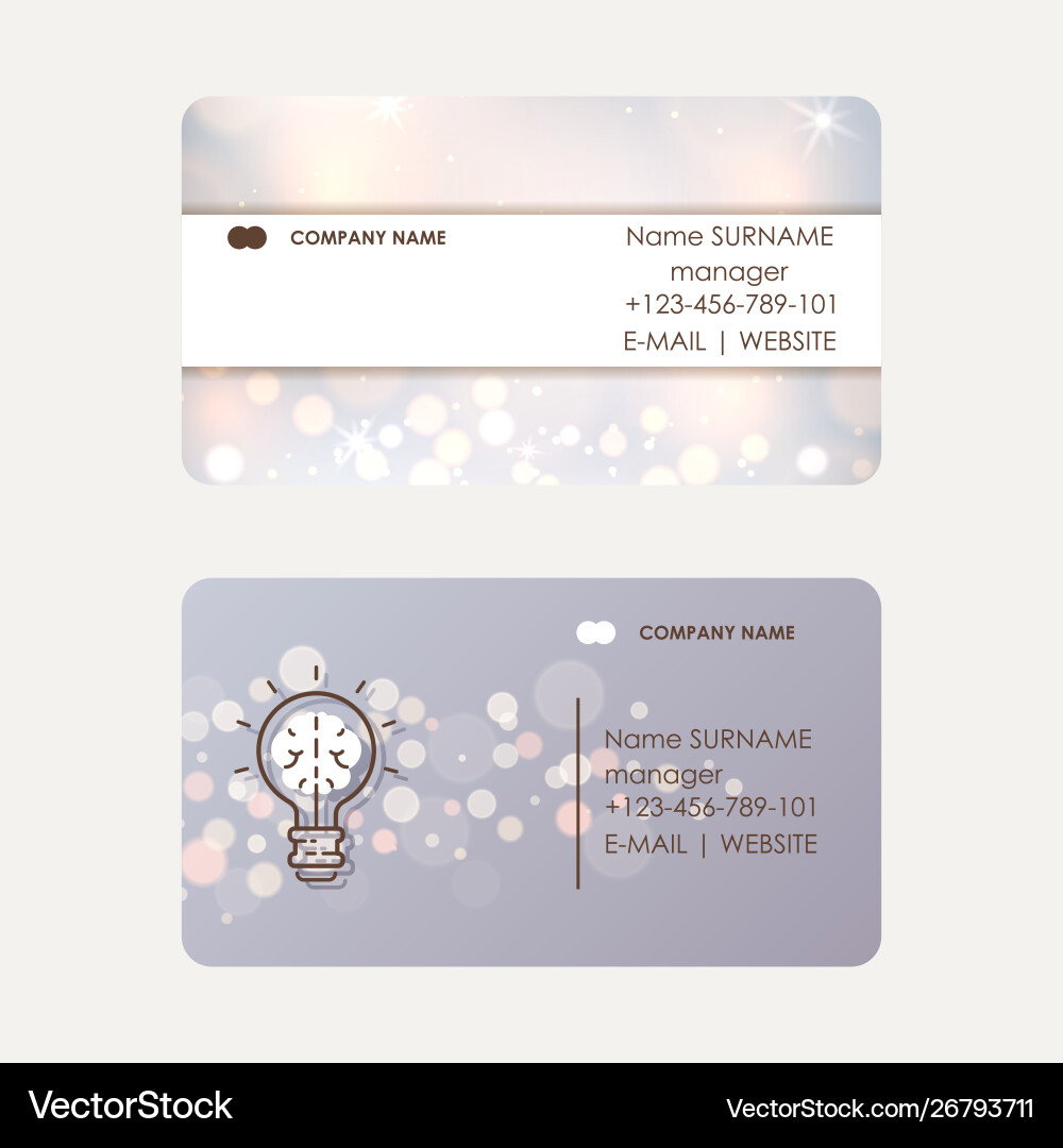 Manager with abstract bokeh lights set business vector image