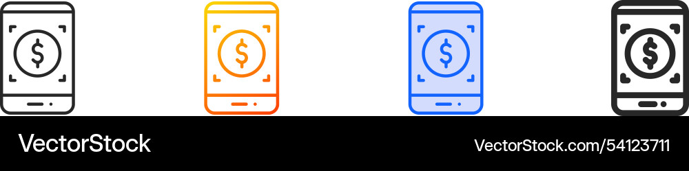 Method iconthin linear gradient blue stroke Method iconthin linear gradient blue stroke vector image