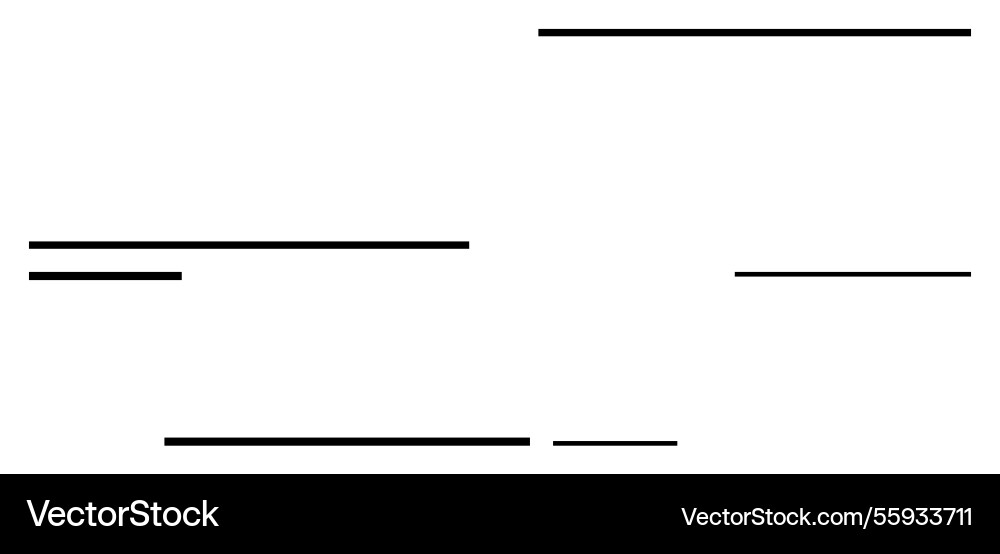 Minimal black horizontal lines arranged randomly vector image