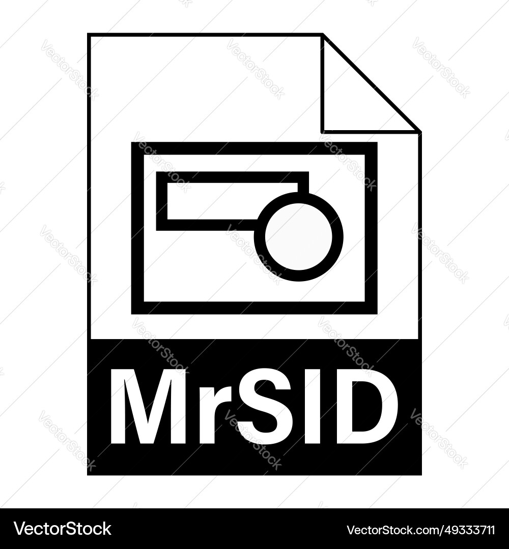 Modern flat design of mrsid file icon for web vector image