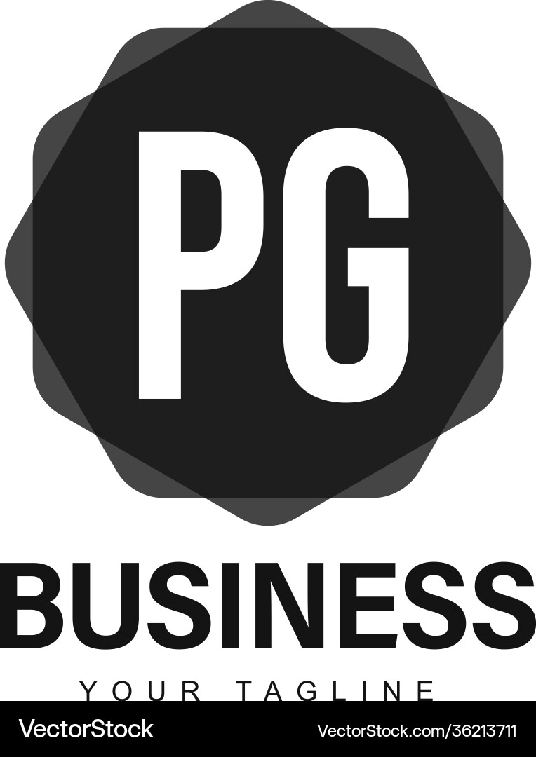 Pg initial a logo design with abstract style Pg initial a logo design with abstract style Vector Image