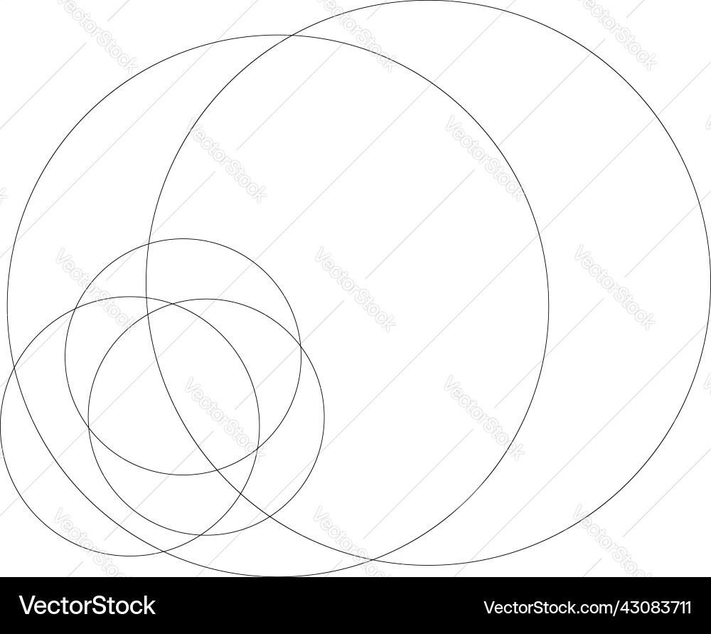 Random overlapping ovals ellipses abstract Random overlapping ovals ellipses abstract vector image