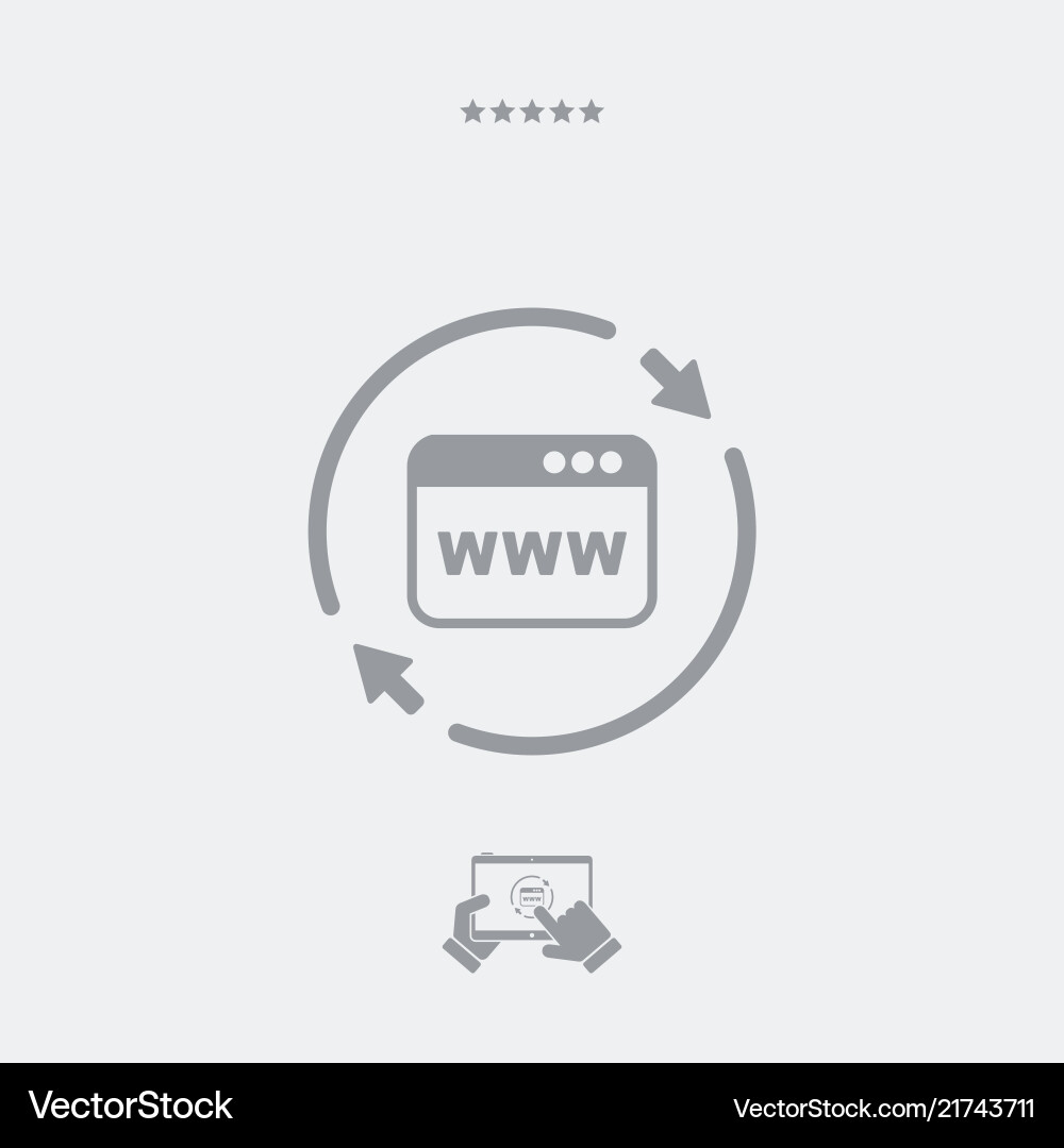 Refresh internet page icon vector image
