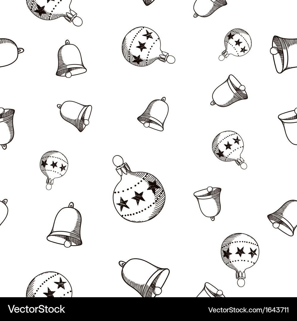 Seamless pattern of christmas and new year objects vector image