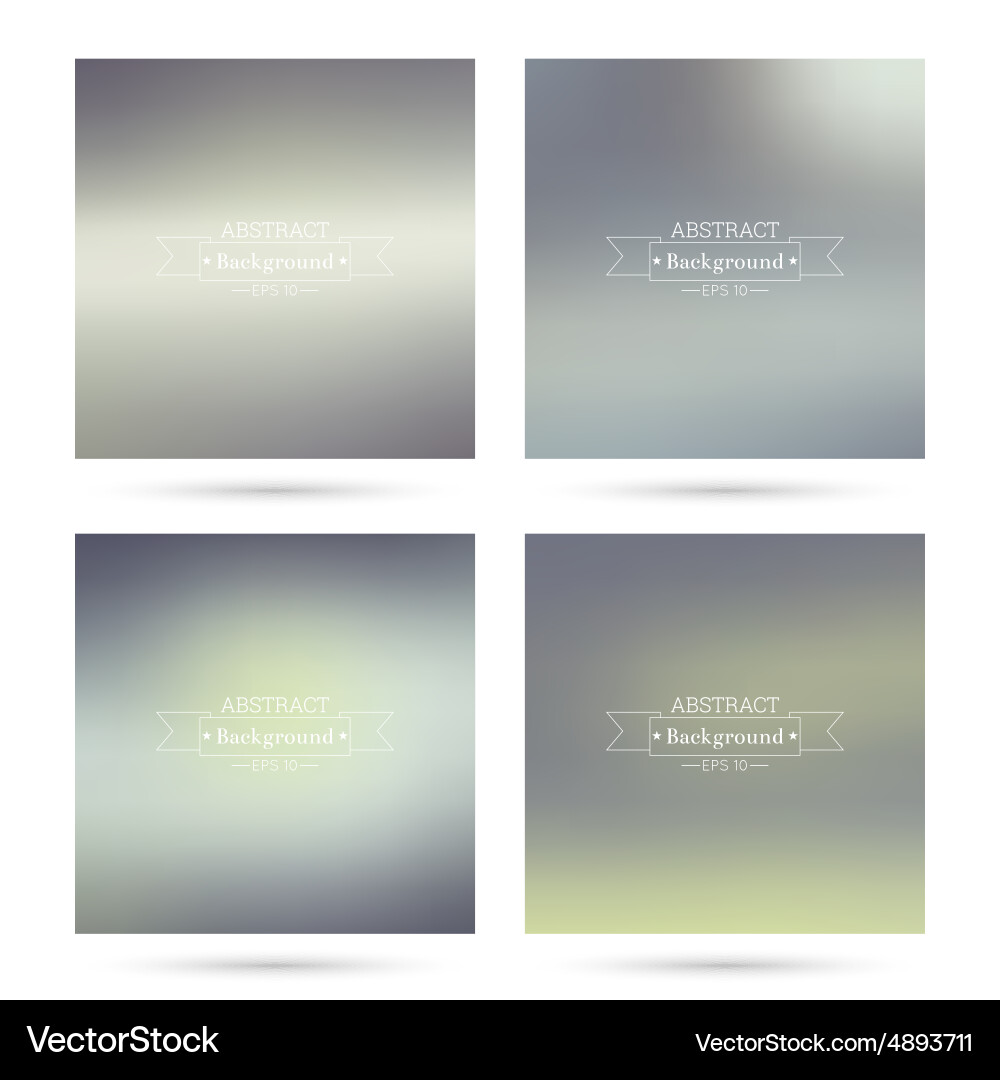 Set colorful abstract backgrounds blurred Vector Image