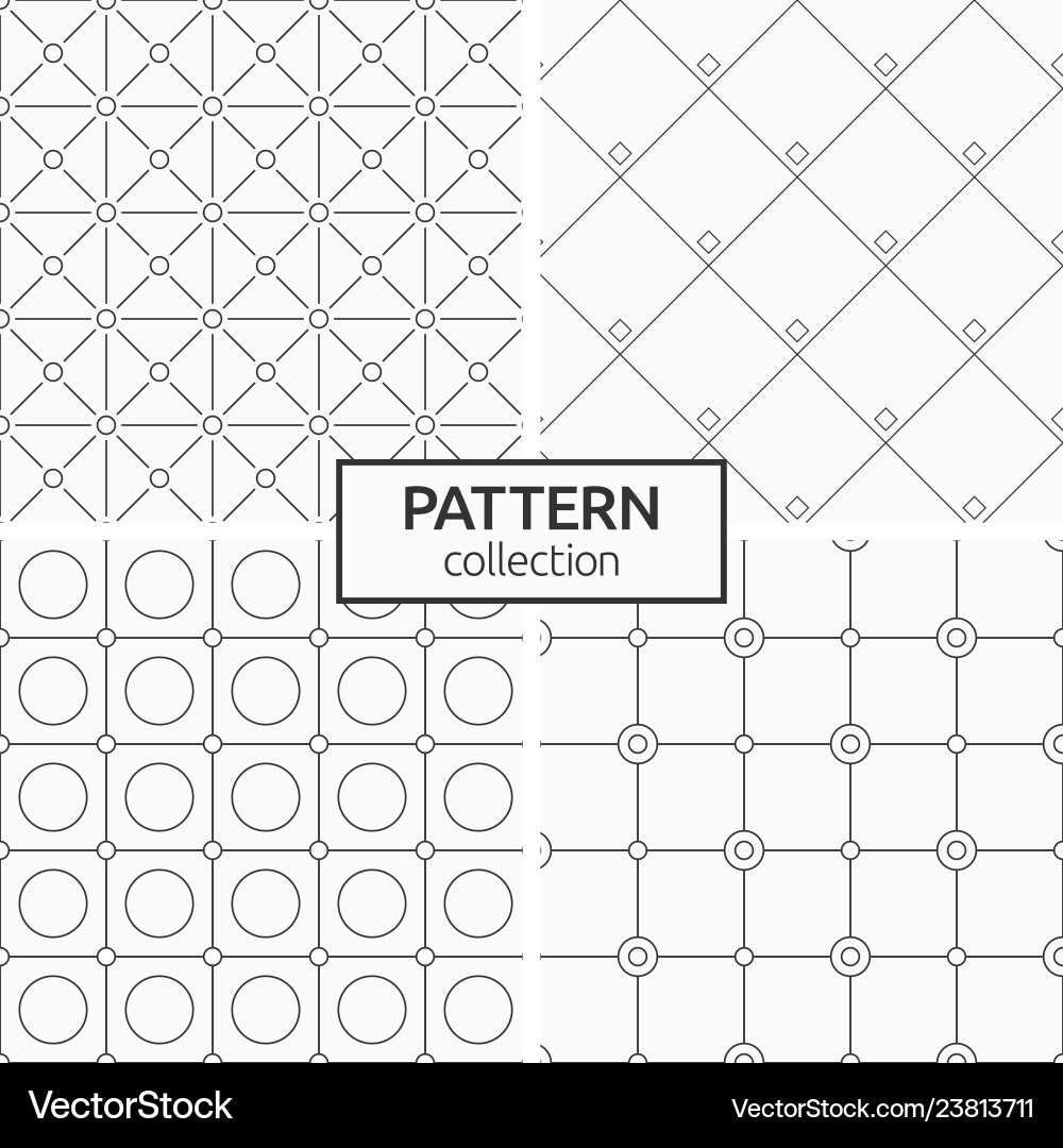 Set of four seamless patterns Set of four seamless patterns vector image